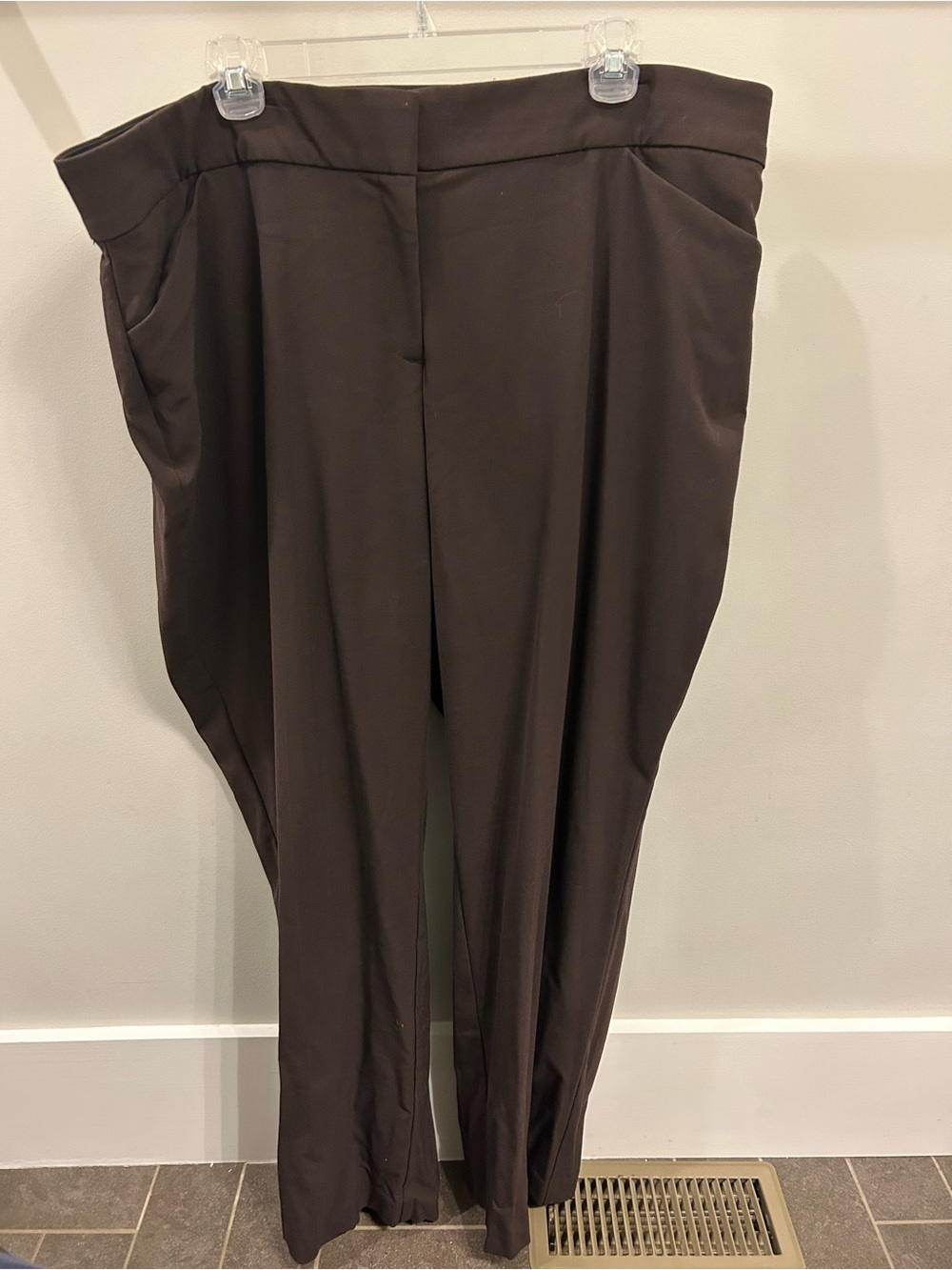 Kim Rogers Dark Brown Wide-Leg High-Waist Trousers